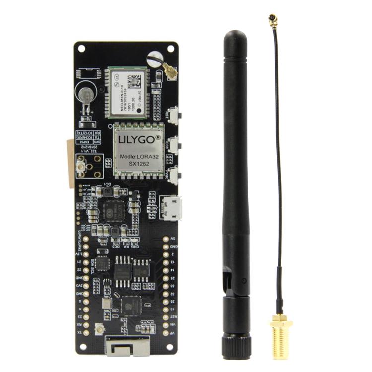 TTGO T-Beam ESP32 Módulo WiFi Bluetooth 868MHz GPS NEO-M8N LORA 32 Módulo con antena y soporte de batería 18650, 868MHz