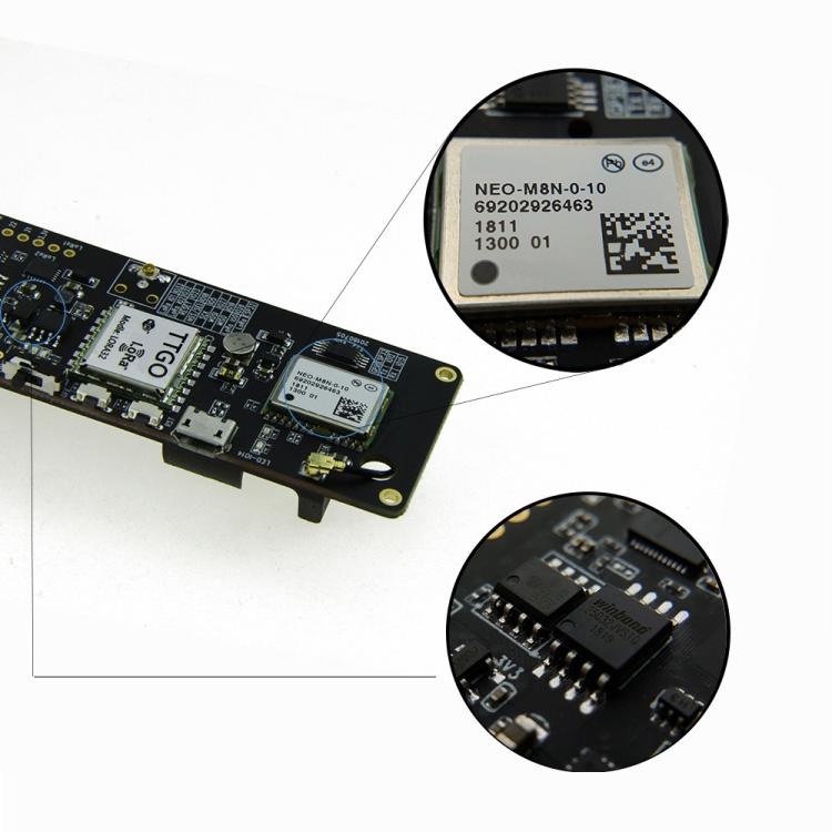 TTGO T-Beam ESP32 Módulo WiFi Bluetooth 868MHz GPS NEO-M8N LORA 32 Módulo con antena y soporte de batería 18650, 868MHz