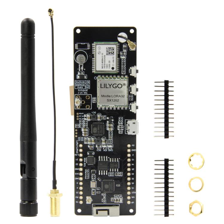 TTGO T-Beam ESP32 Módulo WiFi Bluetooth 868MHz GPS NEO-M8N LORA 32 Módulo con antena y soporte de batería 18650, 868MHz