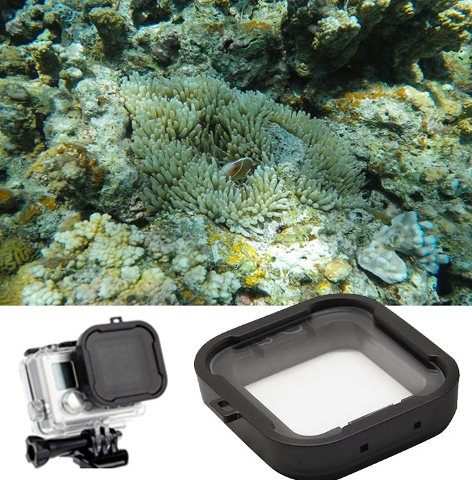 Lente de carcasa de buceo Cube Snap-on Filtro de estrella de 6 líneas para GoPro HERO4 /3+, For GoPro HERO4 /3+ Star Filter