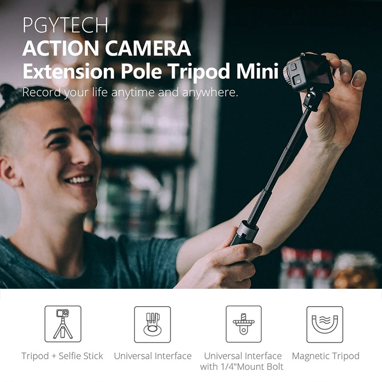 PGYTECH P-GM-117 Cámara de Acción Trípode Extensión Selfie Stick para DJI Osmo Action, P-GM-117