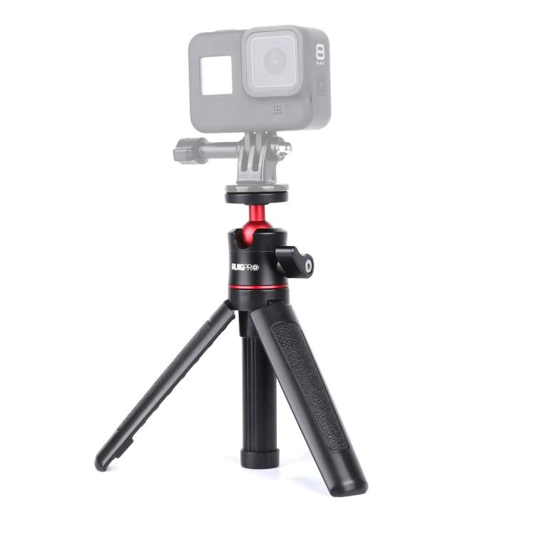 RUIGPRO Soporte para trípode plegable multifuncional Selfie Monopod Stick con cabezal esférico para GoPro Hero11 Black / HERO10 Black / HERO9 Black /HERO8 / HERO7 /6/5/5 Session /4 Session /4/3+ /3/2/1, Insta360ONE R, DJI Osmo Action y otras cámaras de...