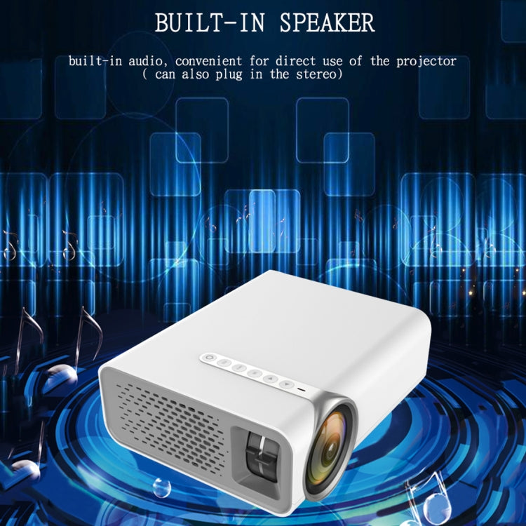 Proyector LCD HD YG520 de 1800 lúmenes, altavoz incorporado, puede leer disco U, disco duro móvil, tarjeta SD, DVD con conexión AV y decodificador., Standard Version