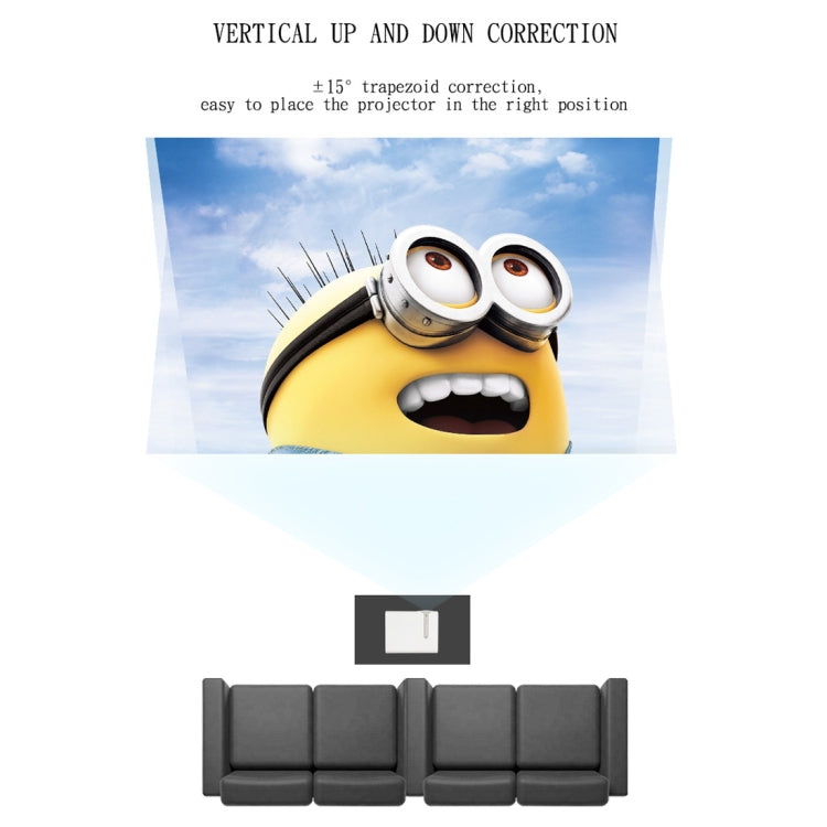 Proyector LCD HD YG520 de 1800 lúmenes, altavoz incorporado, puede leer disco U, disco duro móvil, tarjeta SD, DVD con conexión AV y decodificador., Standard Version