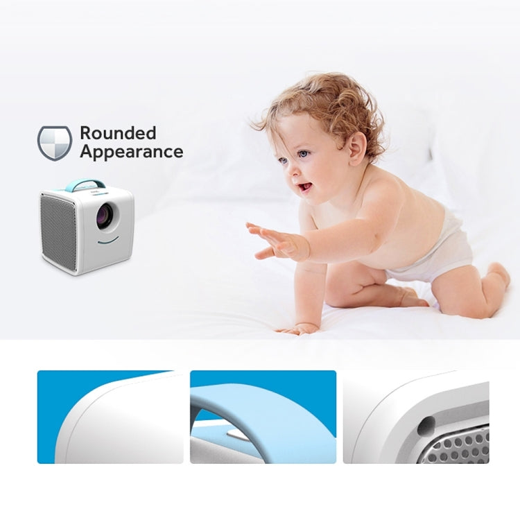 W-S1 Proyector de Video para Niños de 10W 30 Lúmenes Tecnología LCD HD 1080P, Soporte AV/USB/Tarjeta Mini SD/HDMI/Audio