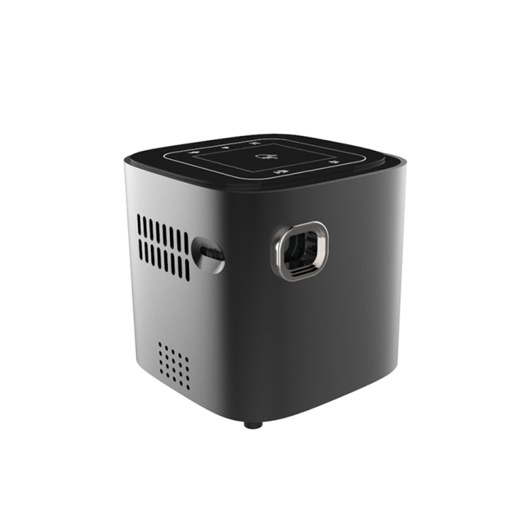 WEJOY DL-S12 Mini Proyector Inteligente DLP Portátil de 50 Lúmenes ANSI con Control Remoto y Soporte, Android 7.1.2, 2GB DDR3+16GB, RK3128 Quad Core ARM Cortex-A7 hasta 1.2GHz, Soporte WiFi / USB / Salida de Audio / Entrada DC