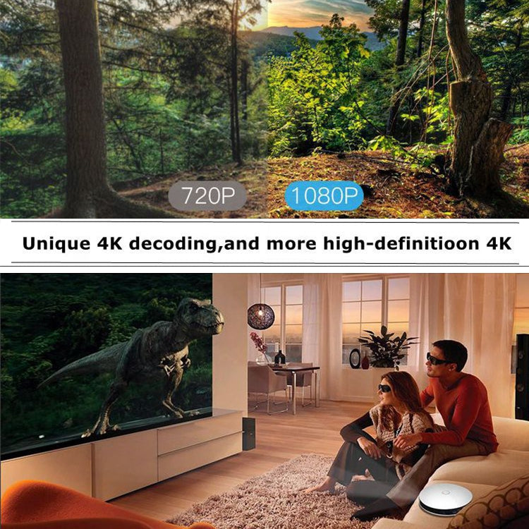 Wejoy DL-S9 220 lúmenes 1280x720 720P Android 6.0 HD Bluetooth WiFi Proyector láser inteligente 3D, compatible con HDMI / USB x 2 / tarjeta TF