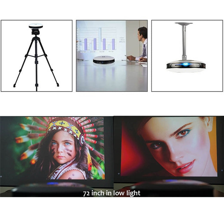 Wejoy DL-S9 220 lúmenes 1280x720 720P Android 6.0 HD Bluetooth WiFi Proyector láser inteligente 3D, compatible con HDMI / USB x 2 / tarjeta TF