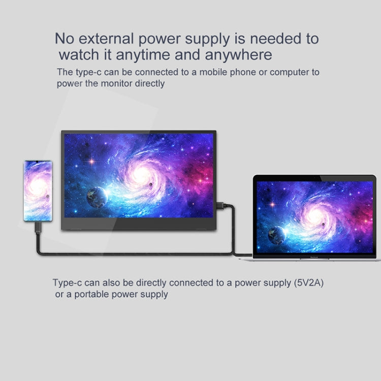 Pantalla de borde estrecho portátil HD ultrafina M8 de 14 pulgadas 1080P