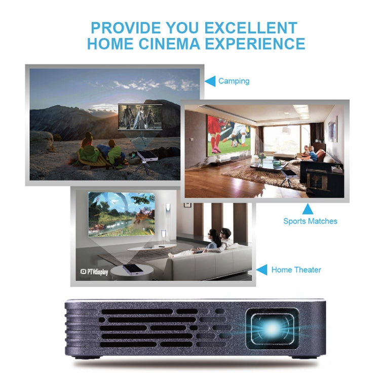 P8I 854x480 100LM Mini proyector DLP multimedia portátil