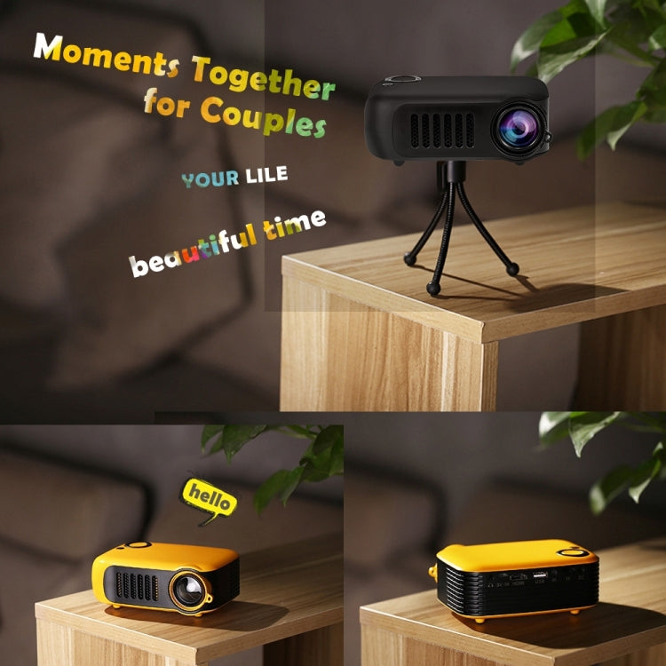 Proyector portátil A2000 Proyector de vídeo de cine en casa LCD de 800 lúmenes, compatible con 1080P, enchufe AU, AU Plug