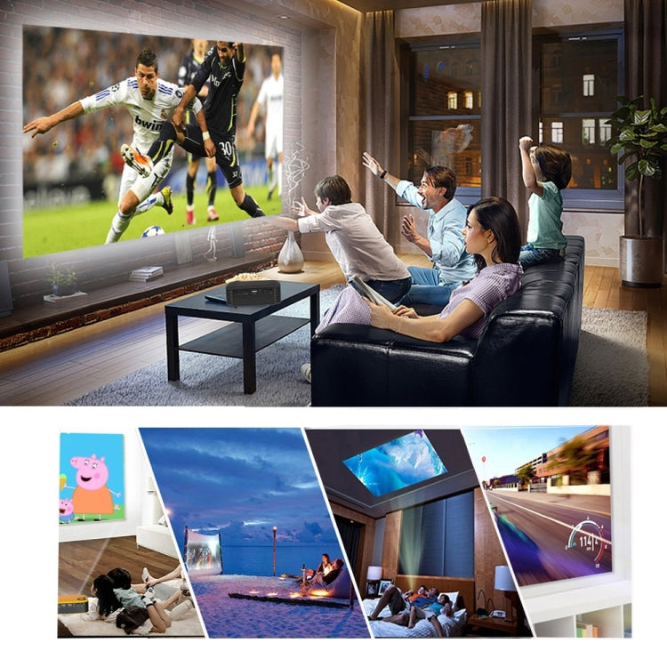 Proyector portátil A2000 Proyector de vídeo de cine en casa LCD de 800 lúmenes, compatible con 1080P, enchufe del Reino Unido, UK Plug