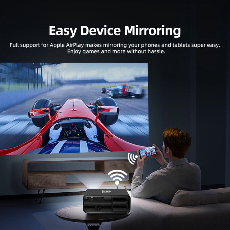 AUN U001 Proyector digital LED HD de cine en casa portátil 4K 18000 lúmenes, US Plug, UK Plug, AU Plug