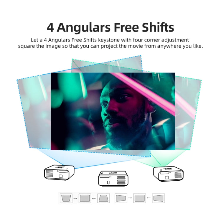 AUN U001 Proyector digital LED HD de cine en casa portátil 4K 18000 lúmenes, US Plug, UK Plug, AU Plug