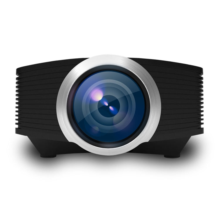 Cine en casa del proyector HD de YG510 1200 LUX 800*480 LED, ayuda HDMI y VGA y sistema de pesos americano y TF y USB, YG510 Black
