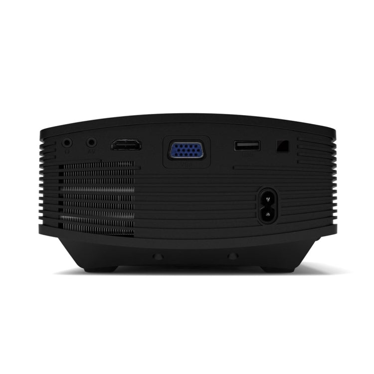 Cine en casa del proyector HD de YG510 1200 LUX 800*480 LED, ayuda HDMI y VGA y sistema de pesos americano y TF y USB, YG510 Black