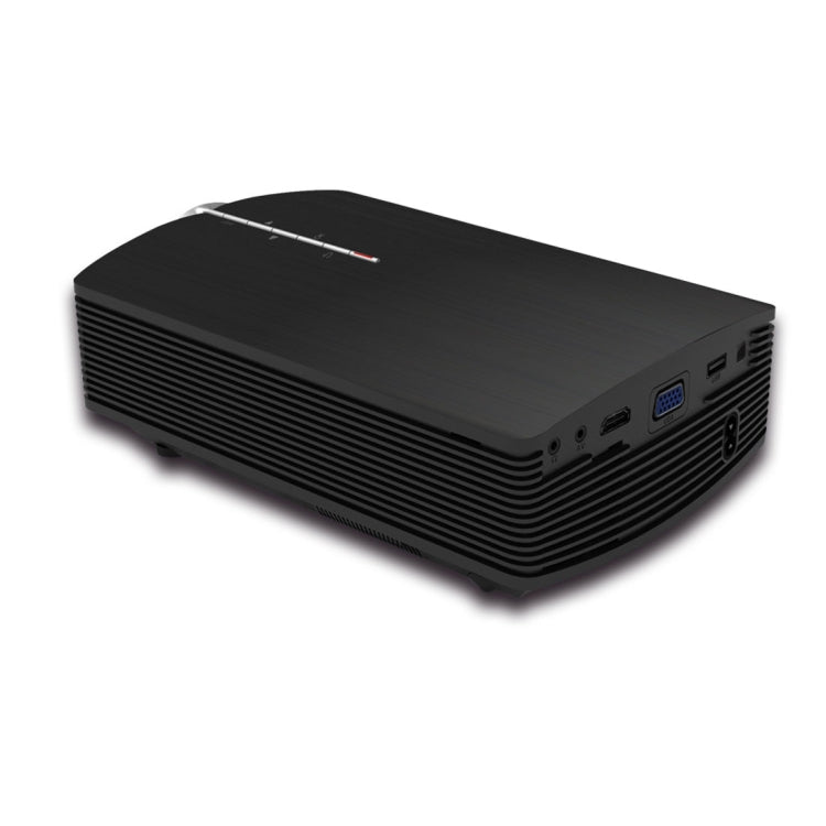 Cine en casa del proyector HD de YG510 1200 LUX 800*480 LED, ayuda HDMI y VGA y sistema de pesos americano y TF y USB, YG510 Black