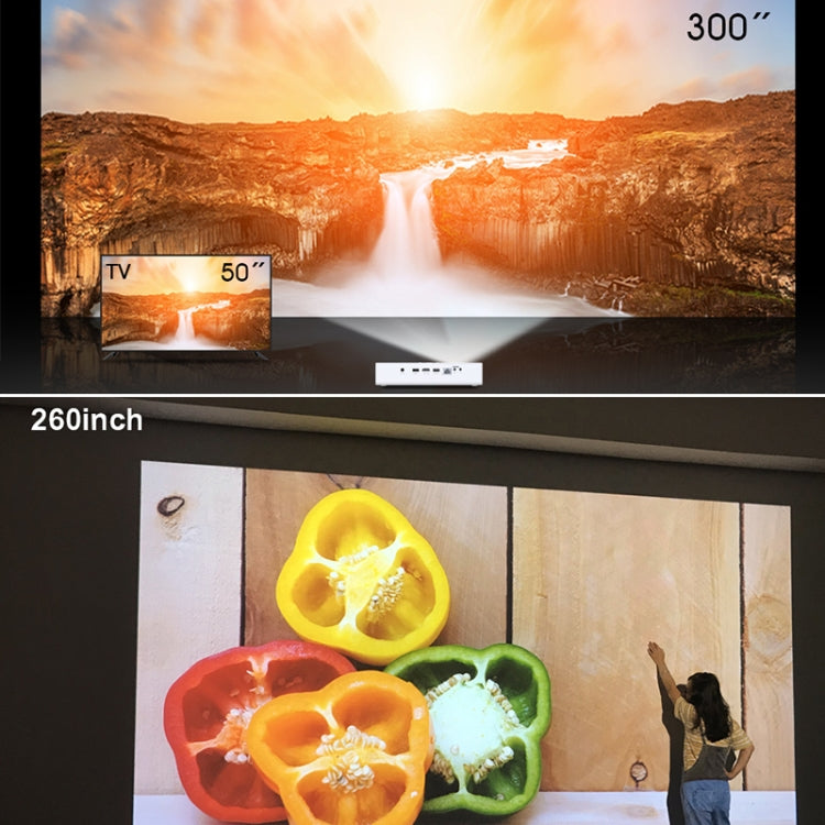 TOUMEI V6 3800 Lúmenes Android 6.0 Proyector DLP Inteligente 3D, 2GB+32GB, Soporte WiFi de Doble Banda / Bluetooth / HDMI / Tarjeta TF / RJ45