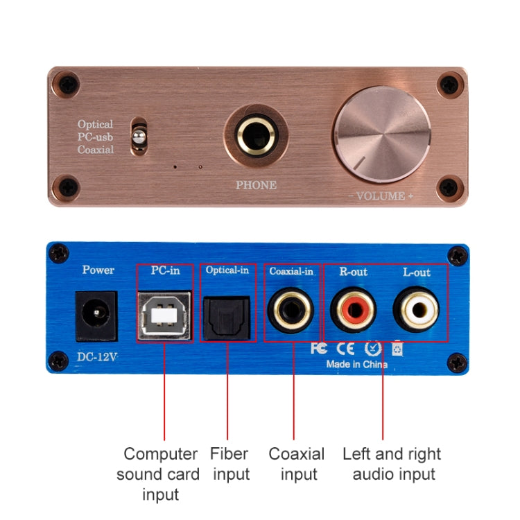 NK-P90 Audio DAC Decodificador Fibra Coaxial Amplificador de Audio Digital