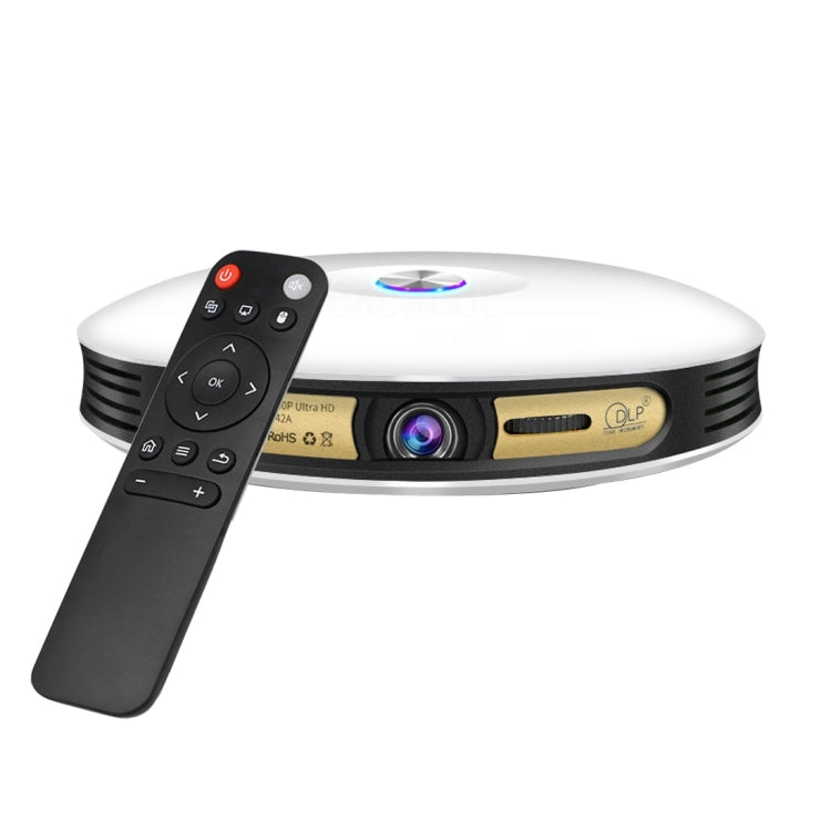 CACACOL ITC-DO8 220LM WiFi Smart 1280*800 DLP DMD LED Proyector Portátil con Control Remoto, Android 6.1 , MSD6A628 Quad Core, 2GB RAM, 16GB ROM, WiFi, BT, HDMI, sin Soporte para Trípode, ITC-DO8
