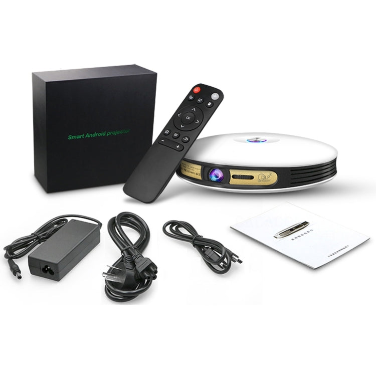 CACACOL ITC-DO8 220LM WiFi Smart 1280*800 DLP DMD LED Proyector Portátil con Control Remoto, Android 6.1 , MSD6A628 Quad Core, 2GB RAM, 16GB ROM, WiFi, BT, HDMI, sin Soporte para Trípode, ITC-DO8