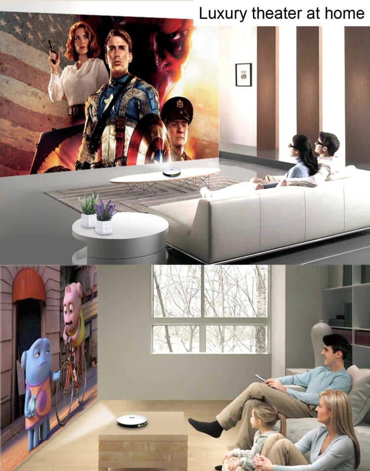 CACACOL ITC-DO8 220LM WiFi Smart 1280*800 DLP DMD LED Proyector Portátil con Control Remoto, Android 6.1 , MSD6A628 Quad Core, 2GB RAM, 16GB ROM, WiFi, BT, HDMI, sin Soporte para Trípode, ITC-DO8