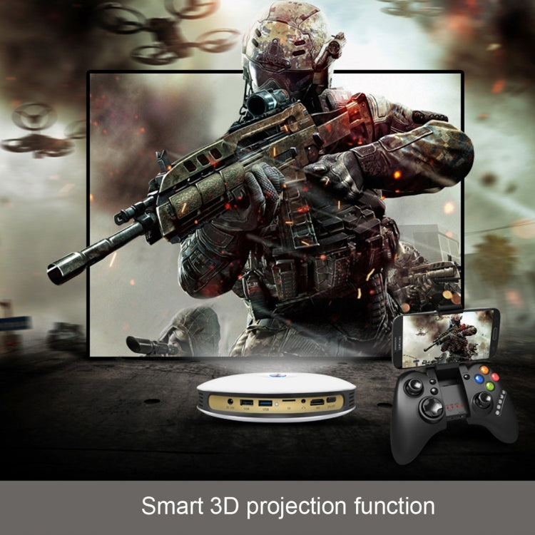 CACACOL ITC-DO8 220LM WiFi Smart 1280*800 DLP DMD LED Proyector Portátil con Control Remoto, Android 6.1 , MSD6A628 Quad Core, 2GB RAM, 16GB ROM, WiFi, BT, HDMI, sin Soporte para Trípode, ITC-DO8