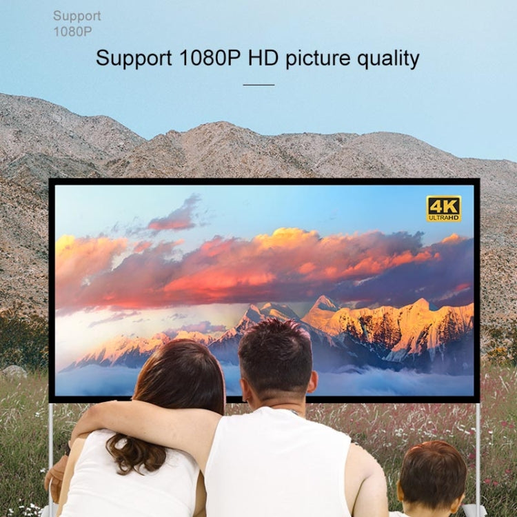 Cortina de película para proyector de poliéster plegable con soporte para exteriores, tamaño: 84 pulgadas (16: 9), Size:84 inch