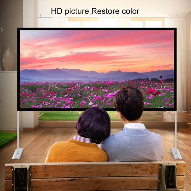 Cortina de película para proyector de poliéster plegable con soporte para exteriores, tamaño: 84 pulgadas (16: 9), Size:84 inch