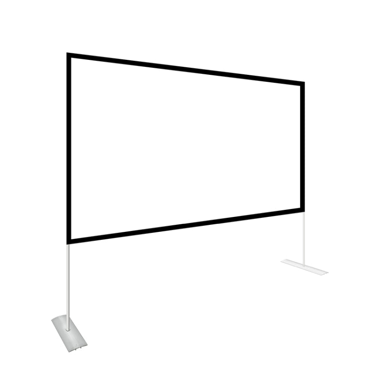 Cortina de película para proyector de poliéster plegable con soporte para exteriores, tamaño: 100 pulgadas (16: 9), Size: 100 inch