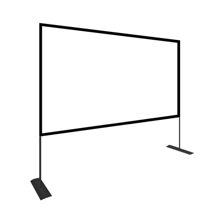 Cortina de película para proyector de poliéster plegable con soporte para exteriores, tamaño: 120 pulgadas (16: 9), Size: 120 inch