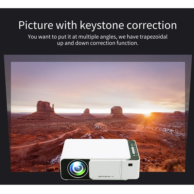 Proyector inteligente T5 100ANSI lúmenes Resolución 800x400 480P LED + tecnología LCD, compatible con HDMI / tarjeta SD / 2 x USB / Audio 3,5 mm, versión ordinaria, Ordinary Version