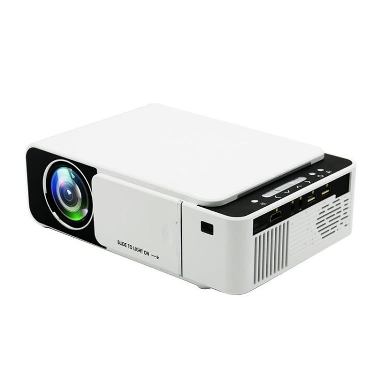 Proyector inteligente T5 de 100 lúmenes ANSI con resolución 1024x600 y tecnología LED+LCD, compatible con HDMI/tarjeta SD/2 x USB/audio de 3,5 mm, misma versión de pantalla, Same Screen Version