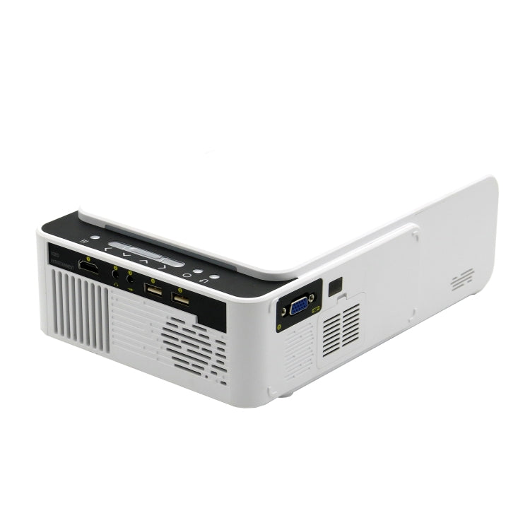 Proyector inteligente T5 de 100 lúmenes ANSI con resolución 1024x600 y tecnología LED+LCD, compatible con HDMI/tarjeta SD/2 x USB/audio de 3,5 mm, misma versión de pantalla, Same Screen Version