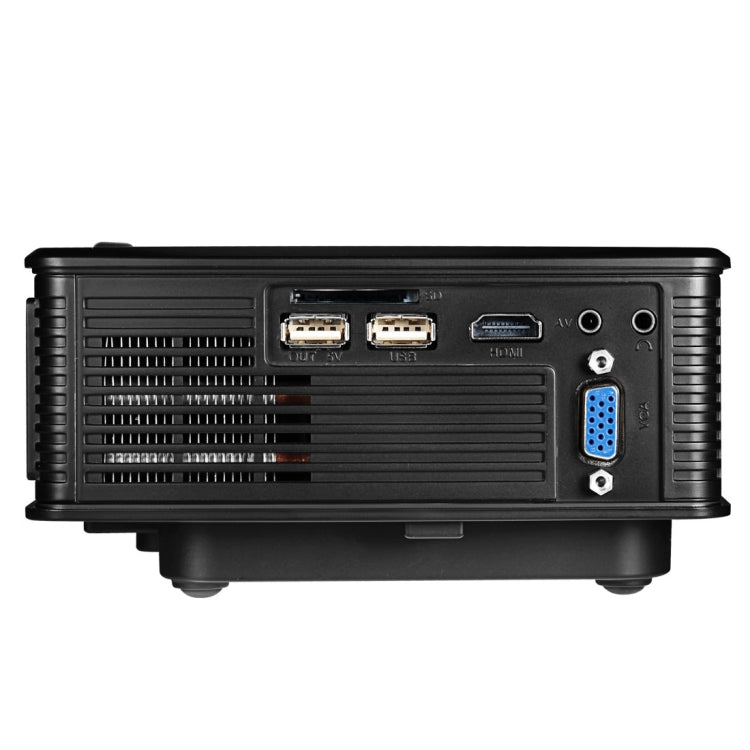 LY-50 Proyector LED de cine en casa de 1800 lúmenes 1280x800 con control remoto, compatible con AV, USB, VGA y HDMI, LY-50