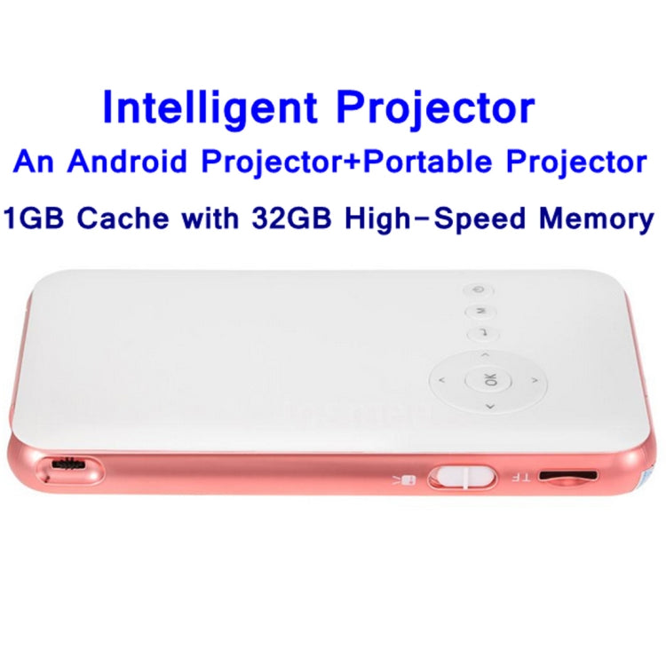 Wejoy DL-S6+ 1000 Lúmenes 854x480 Mini Proyector Inteligente, CPU RK3128, 1GB+32GB, Android 4.4, Bluetooth, WiFi, HDMI, DL-S6+/Rose Gold