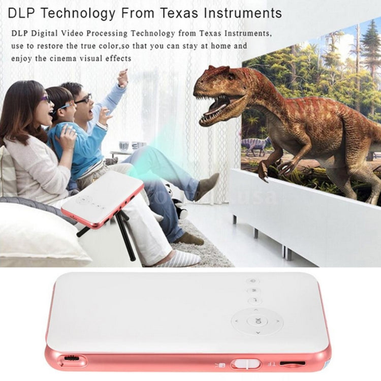 Wejoy DL-S6+ 1000 Lúmenes 854x480 Mini Proyector Inteligente, CPU RK3128, 1GB+32GB, Android 4.4, Bluetooth, WiFi, HDMI, DL-S6+/Rose Gold