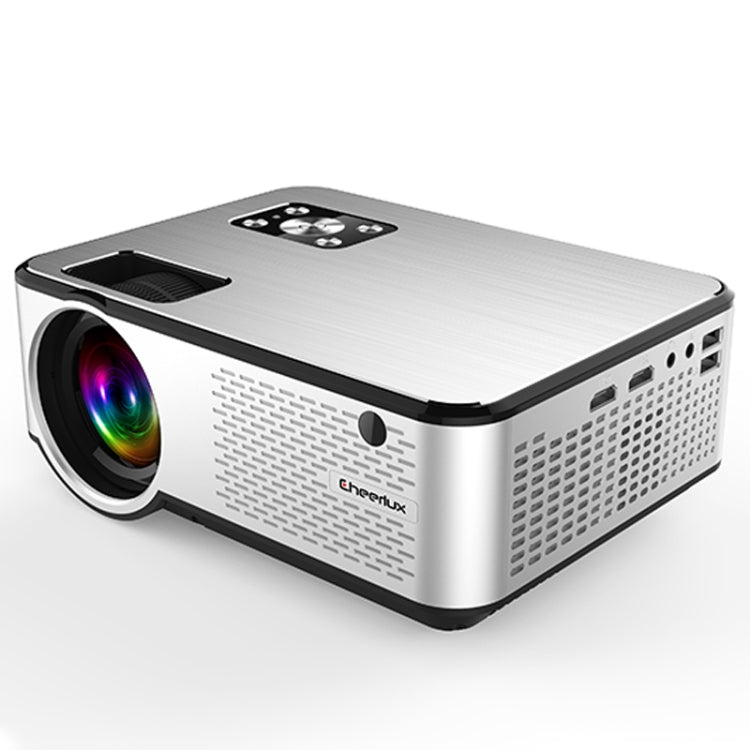Proyector inteligente Cheerlux C9 1280x720 720P HD, compatible con HDMI x 2 / USB x 2 / VGA / AV, C9 (Black), C9, C9 (Black Grey)