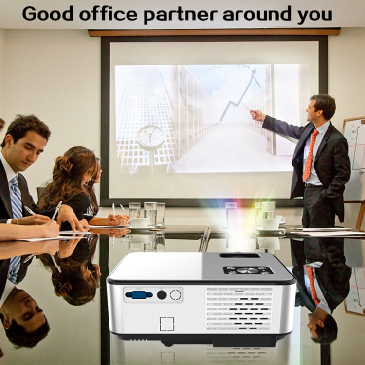 Proyector inteligente Cheerlux C9 1280x720 720P HD, compatible con HDMI x 2 / USB x 2 / VGA / AV, C9 (Black), C9, C9 (Black Grey)