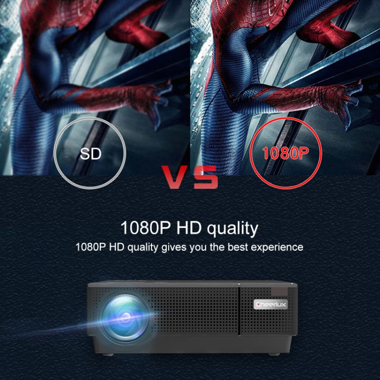 Proyector inteligente Cheerlux CL770 de 4000 lúmenes, 1920 x 1080P, Full HD, compatible con HDMI x 2 / USB x 2 / VGA / AV, CL770 (Black), CL770 (White)