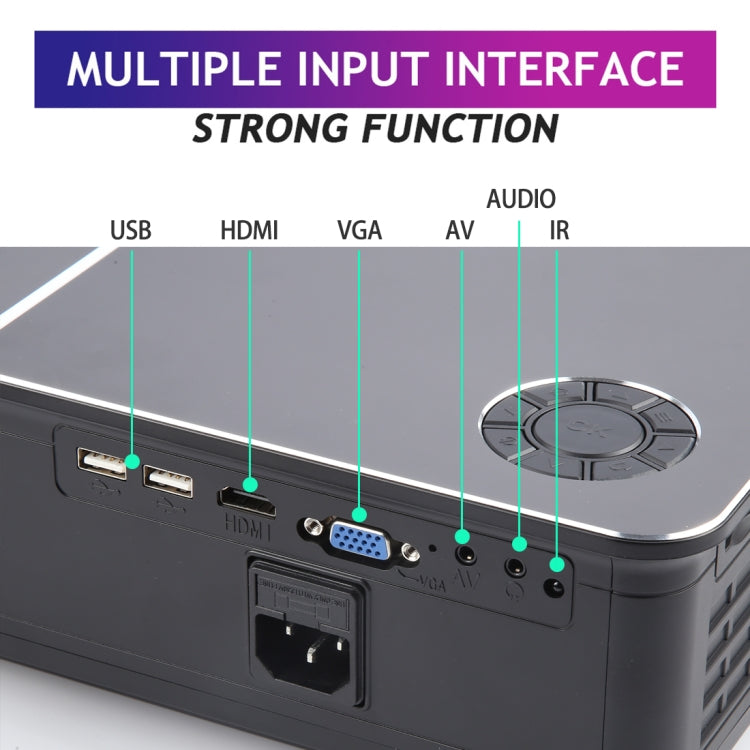 Wejoy L5 Home Theatre Proyector de vídeo LCD LED Keystone óptico ajustable Full HD 1080P con control remoto
