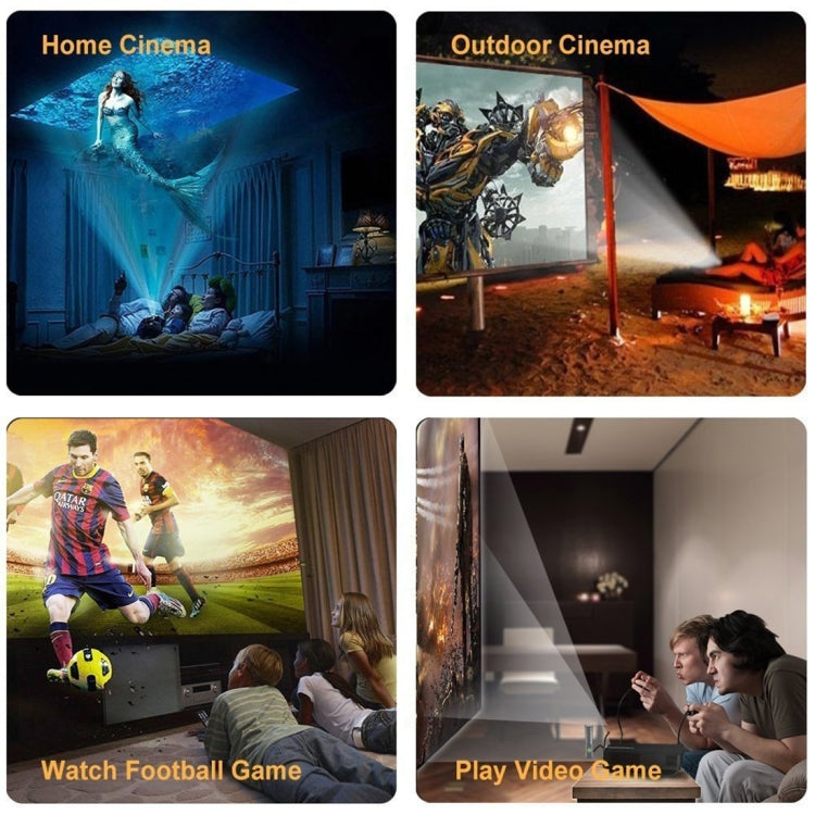 Wejoy L5 Home Theatre Proyector de vídeo LCD LED Keystone óptico ajustable Full HD 1080P con control remoto