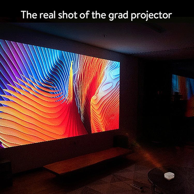 P07-D Mini Proyector LED Bluetooth de cine en casa Android de 50 lúmenes con control remoto, compatible con Micro SD, Micro USB, WiFi y salida de audio