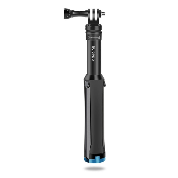 RUIGPRO Trípode de mano de una pieza Selfie Stick Monopod telescópico para DJI Osmo Action, GoPro HERO10 Black /9 Black / HERO8 Black /7/6/5/5 Session /4 Session /4/3+ /3/2/1, Xiaoyiy otras cámaras de acción, Black)