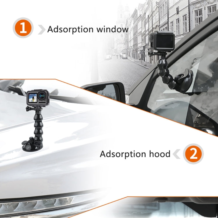 Soporte de abrazadera flexible con mandíbulas de ventosa para GoPro Hero11 Black / HERO10 Black /9 Black / HERO8 Black /7/6/5/5 Session /4 Session /4/3+ /3/2/1, DJI Osmo Action, Xiaoyi y otrosCámaras de acción, Jaws Flex Clamp