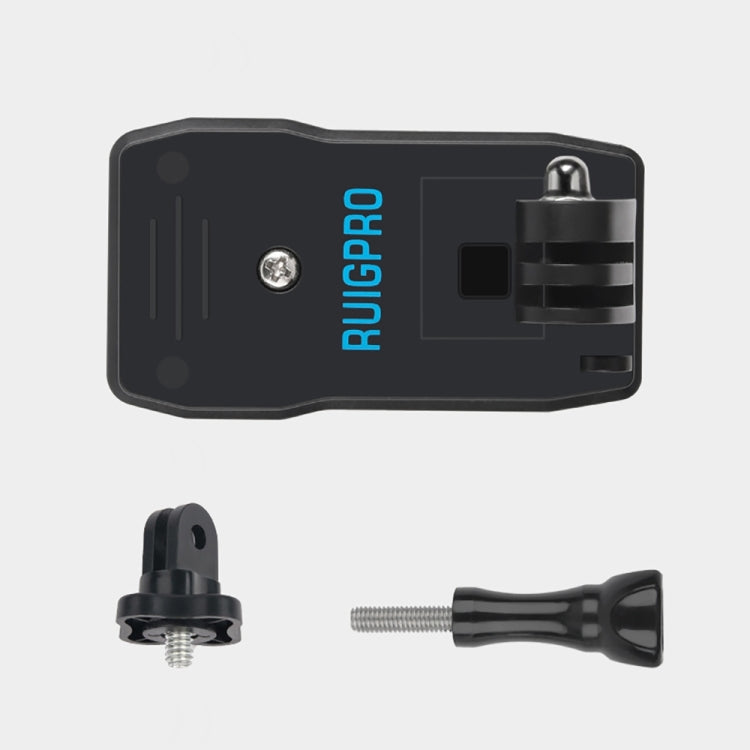 RUIGPRO Mochila con rotación de 360 grados Rec-Mounts Clip Clamp Mount con tornillo para GoPro HERO9 Black / HERO8 Black /7/6/5/5 Session /4 Session /4/3+ /3/2/1, DJI Osmo Action, Xiaoyi yOtras cámaras de acción, 360 Degree Rotation Clip