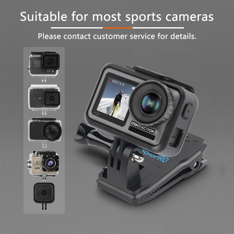 RUIGPRO Mochila con rotación de 360 grados Rec-Mounts Clip Clamp Mount con tornillo para GoPro HERO9 Black / HERO8 Black /7/6/5/5 Session /4 Session /4/3+ /3/2/1, DJI Osmo Action, Xiaoyi yOtras cámaras de acción, 360 Degree Rotation Clip