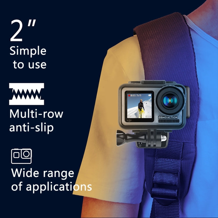 RUIGPRO Mochila con rotación de 360 grados Rec-Mounts Clip Clamp Mount con tornillo para GoPro HERO9 Black / HERO8 Black /7/6/5/5 Session /4 Session /4/3+ /3/2/1, DJI Osmo Action, Xiaoyi yOtras cámaras de acción, 360 Degree Rotation Clip