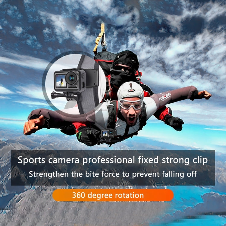 RUIGPRO Mochila con rotación de 360 grados Rec-Mounts Clip Clamp Mount + Abrazadera para teléfono para GoPro HERO9 Black / HERO8 Black /7/6/5/5 Session /4 Session /4/3+ /3/2/1, DJI Osmo Action, Xiaoyiy otras cámaras de acción, Rec-Mounts+Clamp