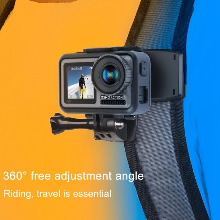 RUIGPRO Mochila con rotación de 360 grados Rec-Mounts Clip Clamp Mount + Abrazadera para teléfono para GoPro HERO9 Black / HERO8 Black /7/6/5/5 Session /4 Session /4/3+ /3/2/1, DJI Osmo Action, Xiaoyiy otras cámaras de acción, Rec-Mounts+Clamp